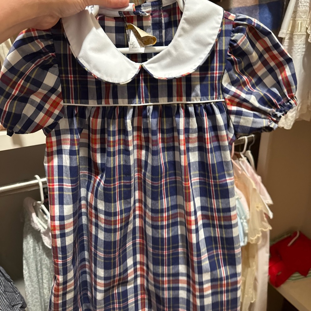 Plaid Dress with Peter Pan Collar